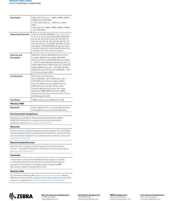 Zebra TC58 Rugged Mobile Computers