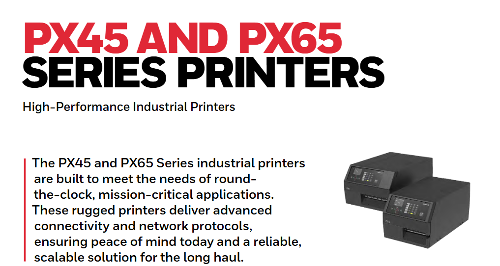 Honeywell PX45 & PX65 Industrial Printers